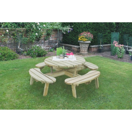 Forest Circular Picnic Table 720 x 2060 x 2060mm