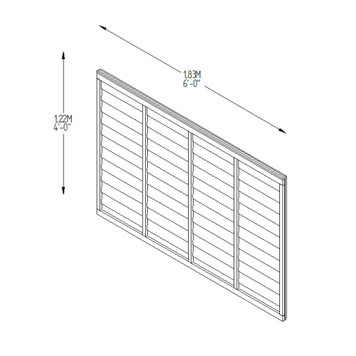 Forest Pressure Treated Superlap Fence Panel 1.83m x 1.22m