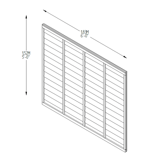 Forest Pressure Treated Superlap Fence Panel 1.83m x 1.52m