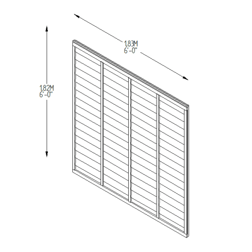 Forest Superlap Fence Panel 6ft x 6ft (1.83m x 1.83m)