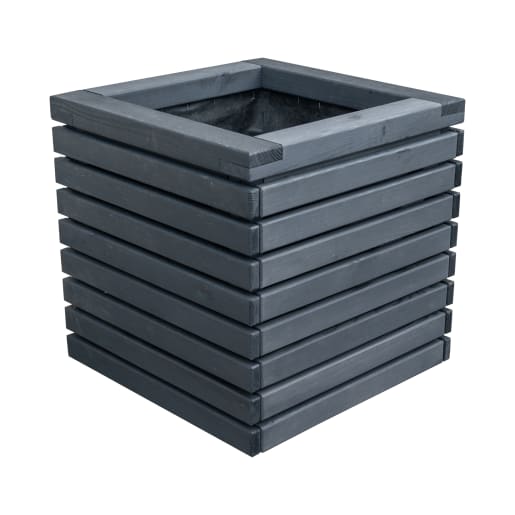 Square Contemporary Planter Black