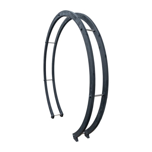 Free Standing Flower Circle Black With Bold Down