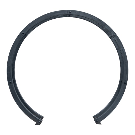 Free Standing Flower Circle Black With Bold Down