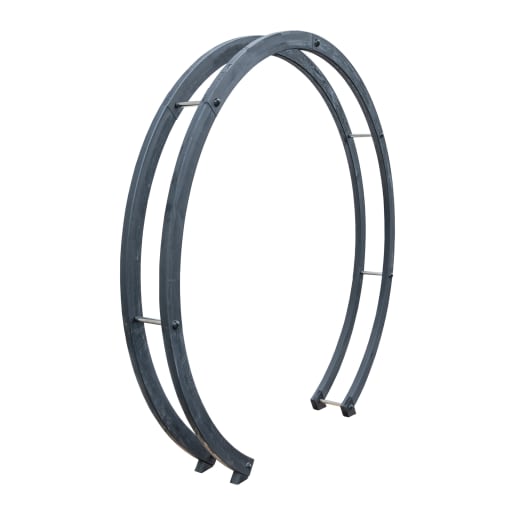 Free Standing Flower Circle Black With Spike