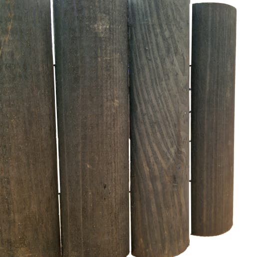 Grey Log Edging Roll 120cm