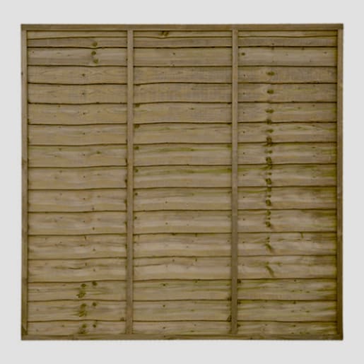 Grange Superior Pressure Treated Lap Panel Green 6ft x 5'6ft (1.83m x 1.65m)