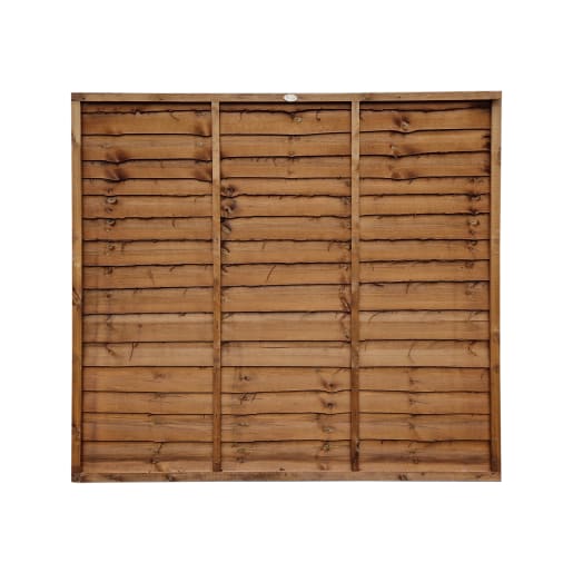 Grange Superior Pressure Treated Lap Panel Dark Brown 6ft x 5'6ft (1.83m x 1.65m)