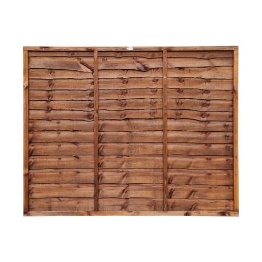Grange Superior Pressure Treated Lap Panel Dark Brown 6ft x 5ft (1.83m x 1.5m)