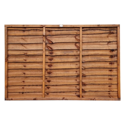 Grange Superior Pressure Treated Lap Panel Dark Brown 6ft x 4ft (1.83m x 1.2m)