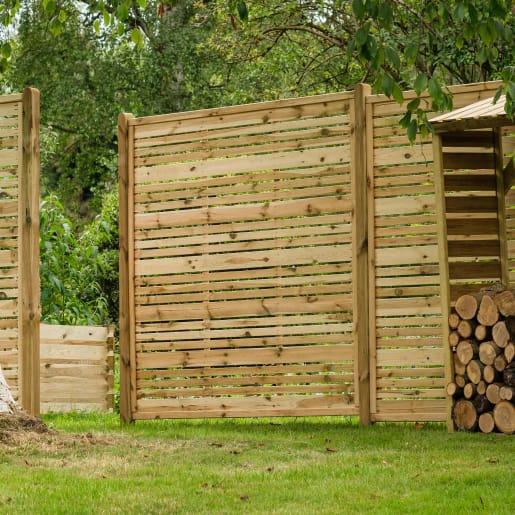 Grange Pressure Treated Contemporary Screen 6ft x 6ft (1.8m x 1.8m)