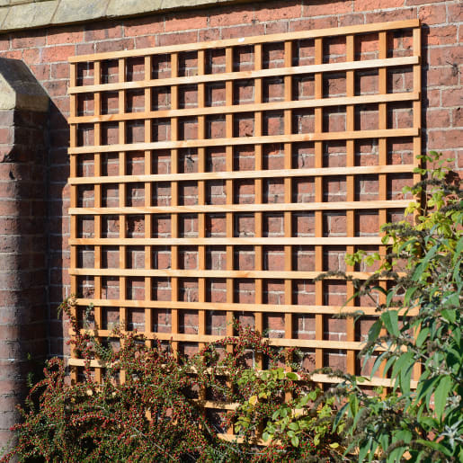Grange Pressure Treated Heavy Duty Square Trellis Golden Brown 6ft X 6ft (1.83m x 1.8m)