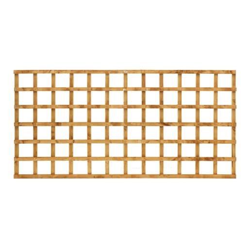 Grange Pressure Treated Heavy Duty Square Trellis Golden Brown 6ft X 3ft (1.83m X 0.9m)