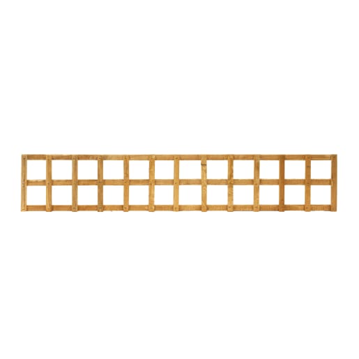 Grange Pressure Treated Heavy Duty Square Trellis Golden Brown 6ft X 1ft (1.83m X 0.3m)