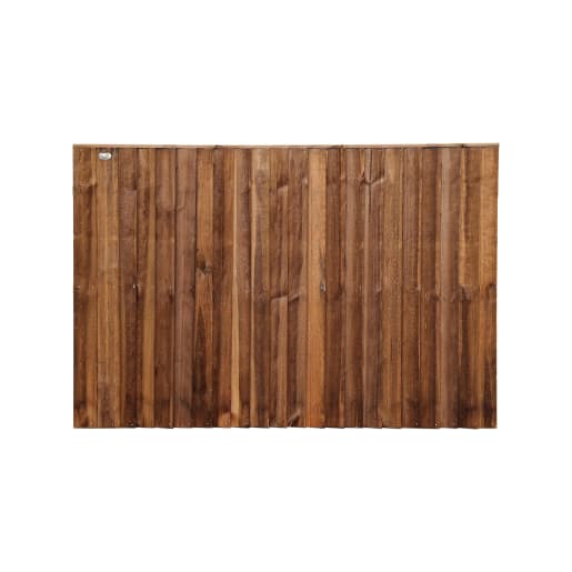 Standard Featheredge Panel 6ft x 4ft Dark Brown