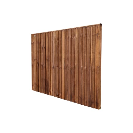 Standard Featheredge Panel 6ft x 4ft Dark Brown