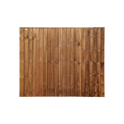 Standard Featheredge Panel 6ft x 5ft Dark Brown