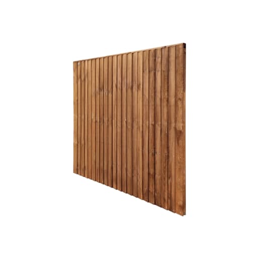 Standard Featheredge Panel 6ft x 5ft Dark Brown
