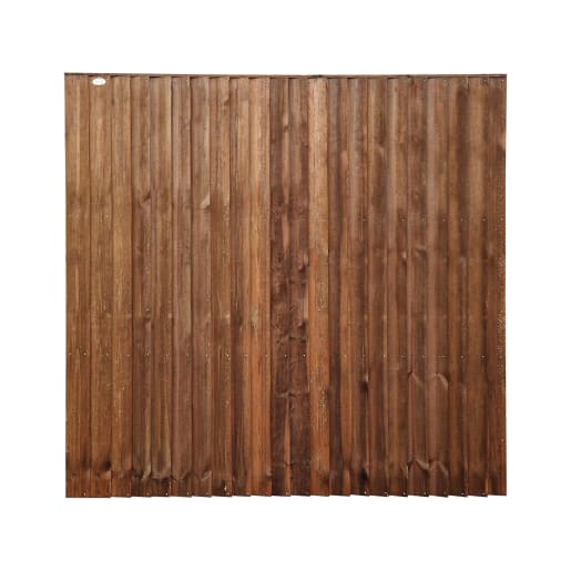 Grange Pressure Treated Standard Featheredge Dark Brown 6ft x 6ft (1.83m x 1.8m)