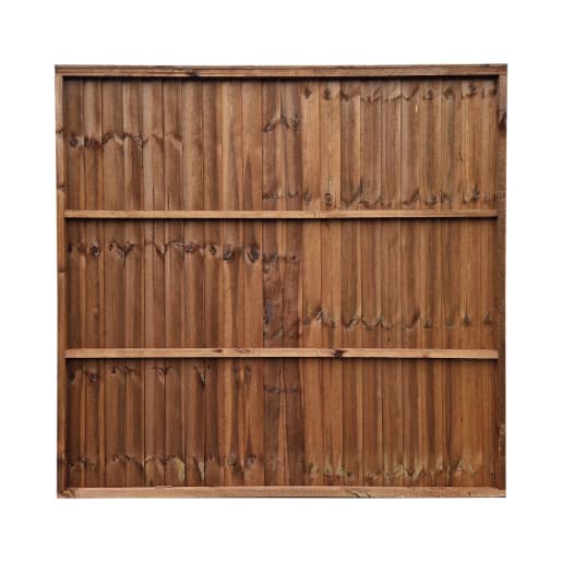 Grange Pressure Treated Standard Featheredge Dark Brown 6ft x 6ft (1.83m x 1.8m)