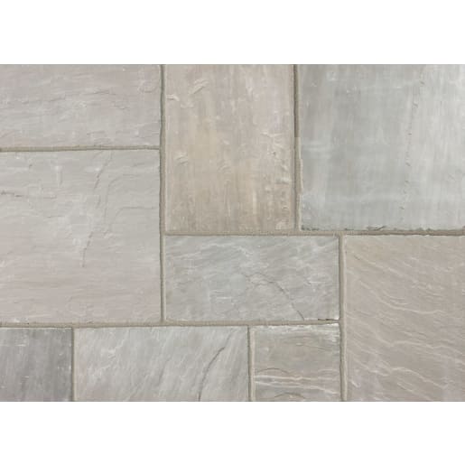 Marshalls Indian Sandstone Project Pack 20.96m² Grey Multi-Pack of 71