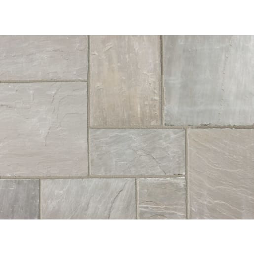 Marshalls Indian Sandstone<BR>Project Pack 20.96m²<BR> Grey Multi