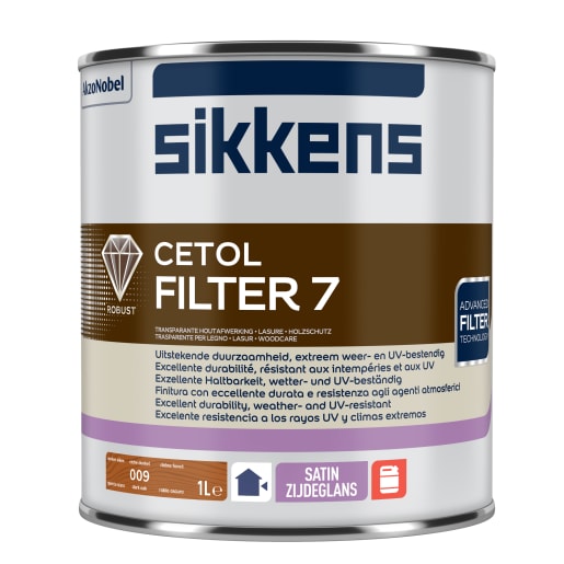 Sikkens Wood Coatings Cetol Filter 7 Plus Woodstain 1 Litre Dark Oak