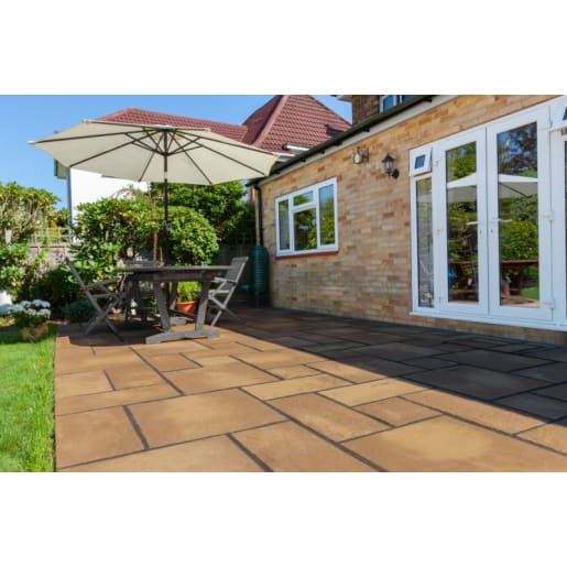 Marshalls Firedstone Paving Slab 600 x 300 x 38mm 7.9m² Sunrise 