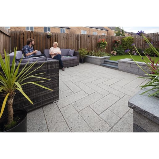 Marshalls Argent Smooth Paving 400 x 400 x 38mm 9.60m² Light