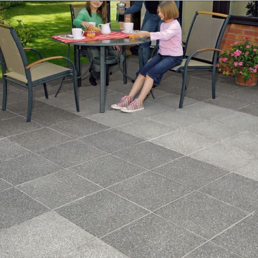 Marshalls Argent Coarse Paving<BR>600 x 600 x 38mm 9m²<BR>Dark