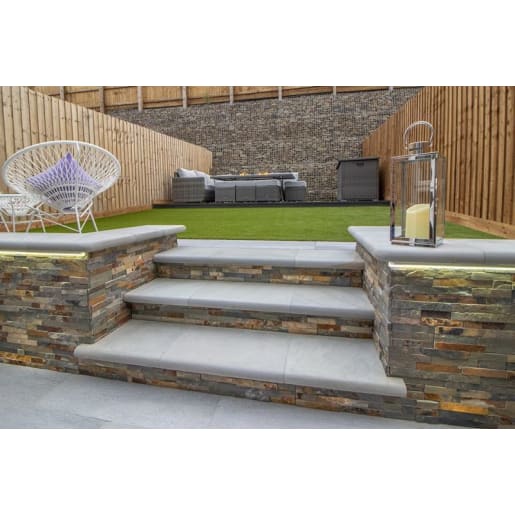 Marshalls Fairstone Sawn Versuro Steps Kit Pack 12.6lm Antique Silver