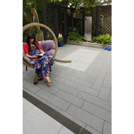 Marshalls Fairstone Granite Eclipse Paving 606 x 606 x 25mm 18.18m² Dark