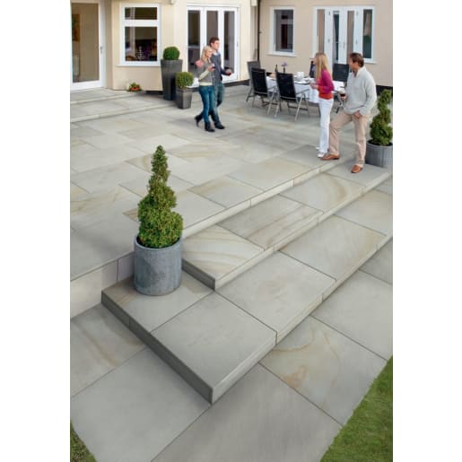 Marshalls Fairstone Sawn Versuro King Size Paving 1260 x 760 x 22mm 13.41m² Antique Silver