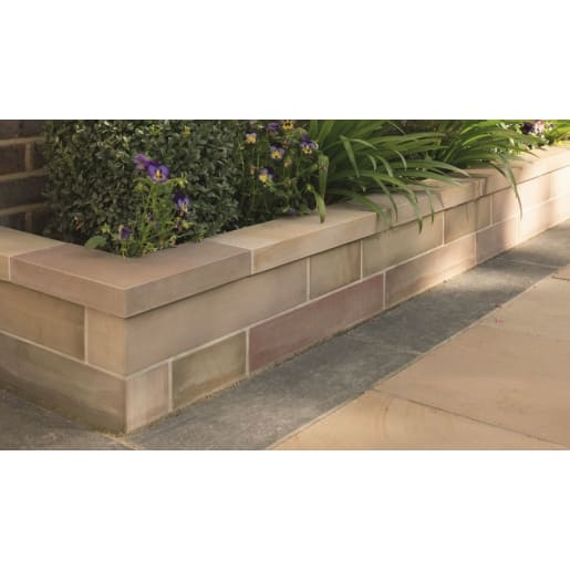Marshalls Fairstone Sawn Versuro Straight Coping 500 x 136 x 50mm 25lm Golden Sand