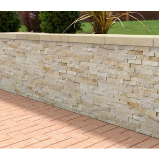 Marshalls Stoneface Drystack Walling 500 x 150 x 22mm 0.58m² Oyster Quartzite