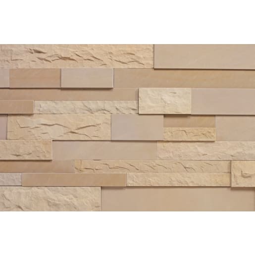 Marshalls Stoneface Mixed Texture Walling Kit 1.35m² Golden Sand
