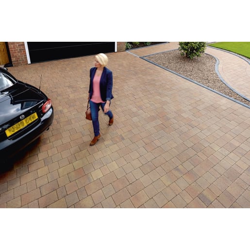 Marshalls Drivesett Savanna Block Paving 160 x 120 x 50mm 10.37m² Autumn