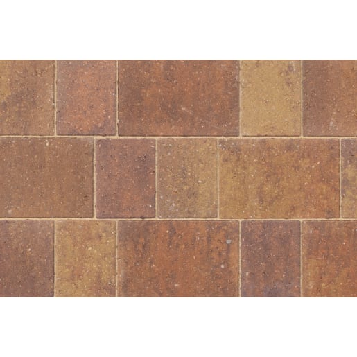 Marshalls Drivesett Savanna Block Paving 160 x 120 x 50mm 10.37m² Autumn