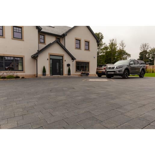 Marshalls Drivesett Savanna Block Paving 240 x 160 x 50mm 11.52m² Charcoal 