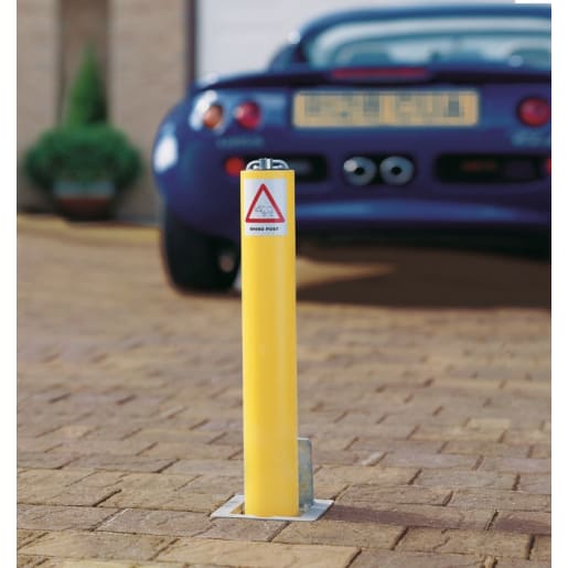 Marshalls Telescopic Driveway Security Post Yellow