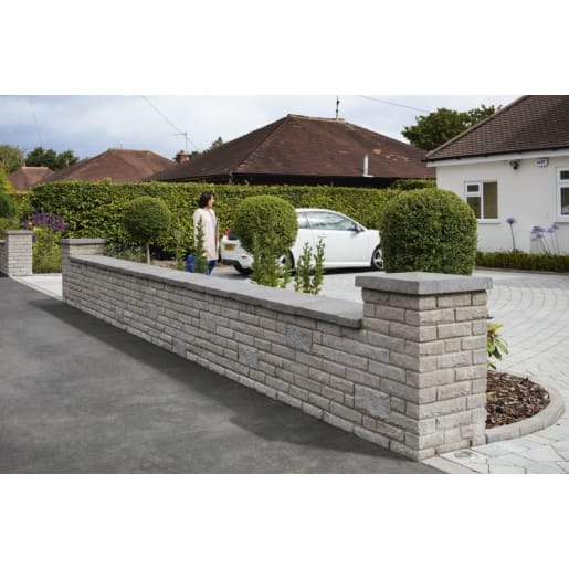 Marshalls Marshalite Pitched Walling 220 x 65 x 100mm 6.2m² Ash Multi