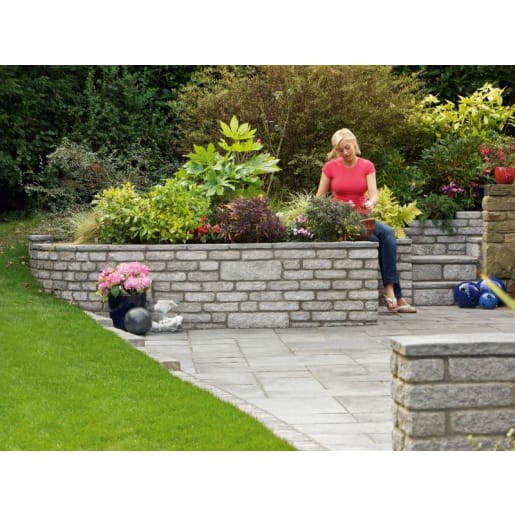Marshalls Marshalite Rustic Walling 220 x 100 x 65mm 5.5m² Ash Multi