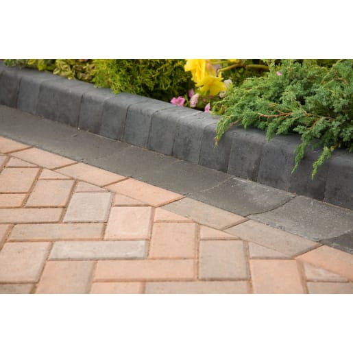 Marshalls Keykerb KS Bullnosed External Angle 127 x 127 x 125mm Charcoal