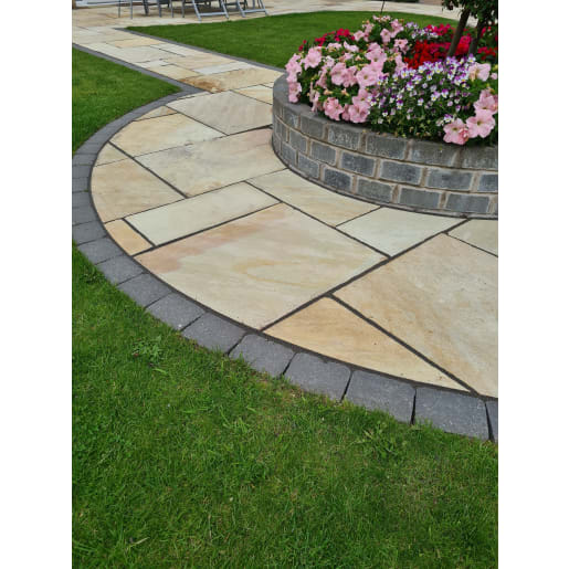 Natural Paving Single Size Flagstones 290 x 600mm Golden Fossil