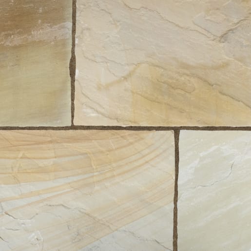 Natural Paving Single Size Flagstones 290 x 600mm Golden Fossil