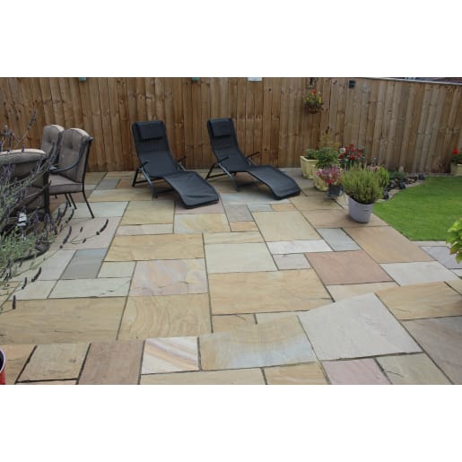 Natural Paving Single Size Flagstones 290 x 600mm Harvest 17.8m²