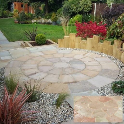 Talasey Ltd Natural Paving Circle Kit 3 ring 3000mm diameter Lakeland