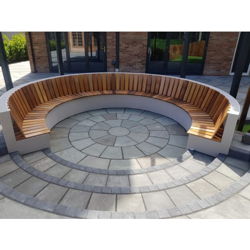 Natural Paving Circle Kit 3 Ring 3000mm Diameter Promenade