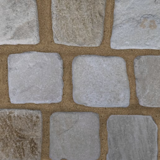 Natural Paving Weathered Block 100 x 100 x 50mm Pewter