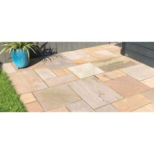 Talasey Natural Indian Sandstone Classicstone Project Pack 22.2m² Autumn Brown Pack size 75