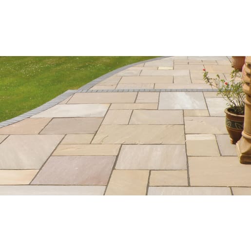 Talasey Natural Indian Sandstone Classicstone Project Pack 22.2m² Autumn Brown Pack size 75